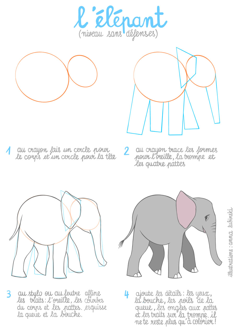 Facile Dessiner Un l phant
